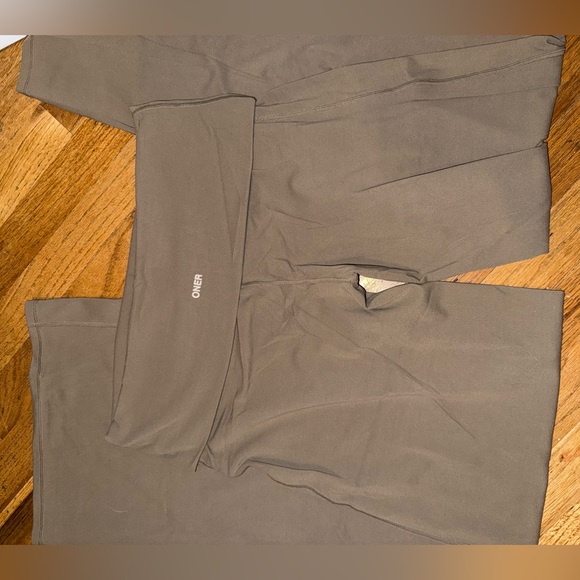 Oner active fold over soft motion straight leg leggings moss brown - Picture 3 of 3